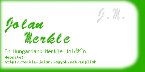 jolan merkle business card